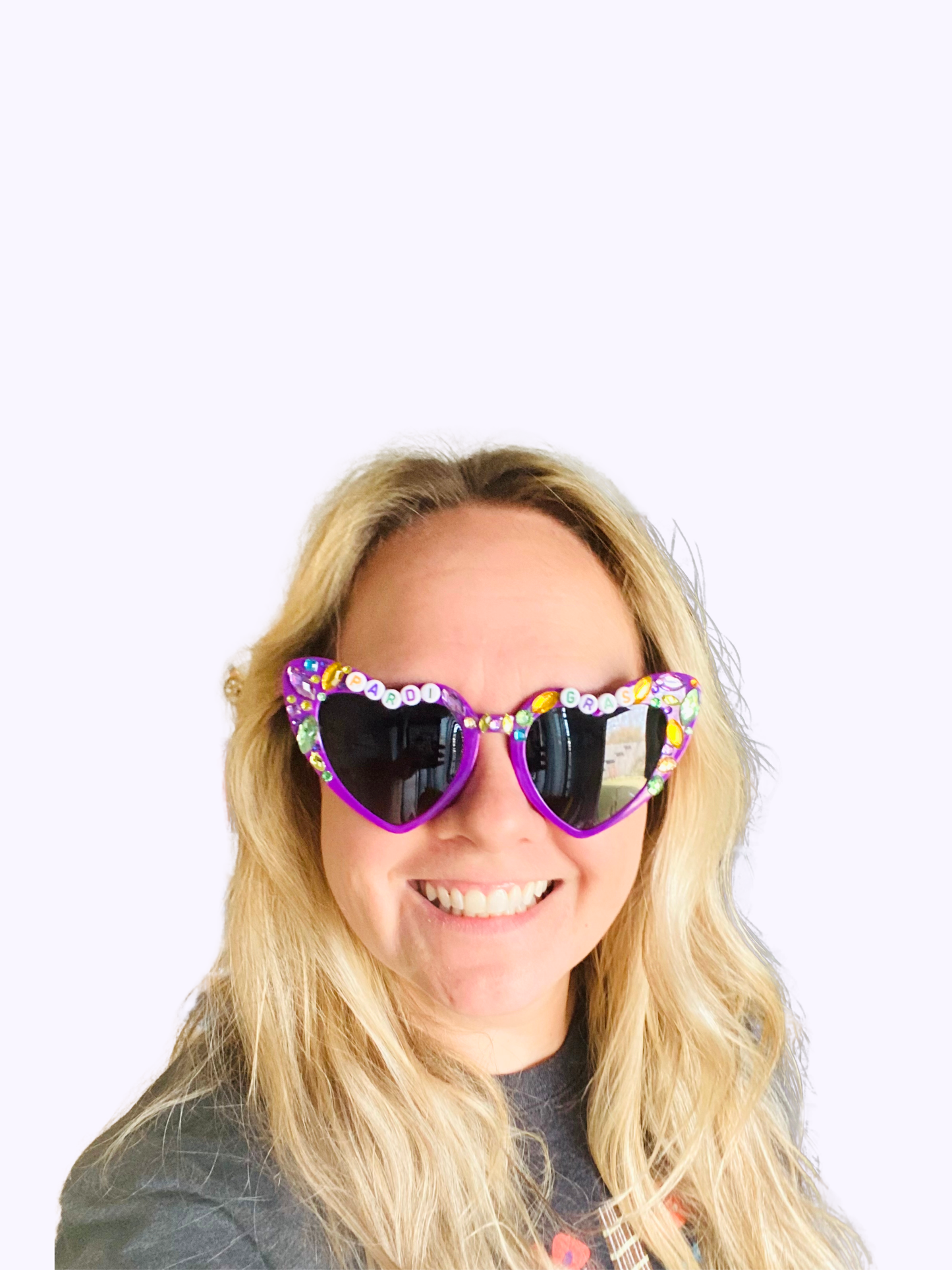Mardi Gras Jeweled Sunglasses