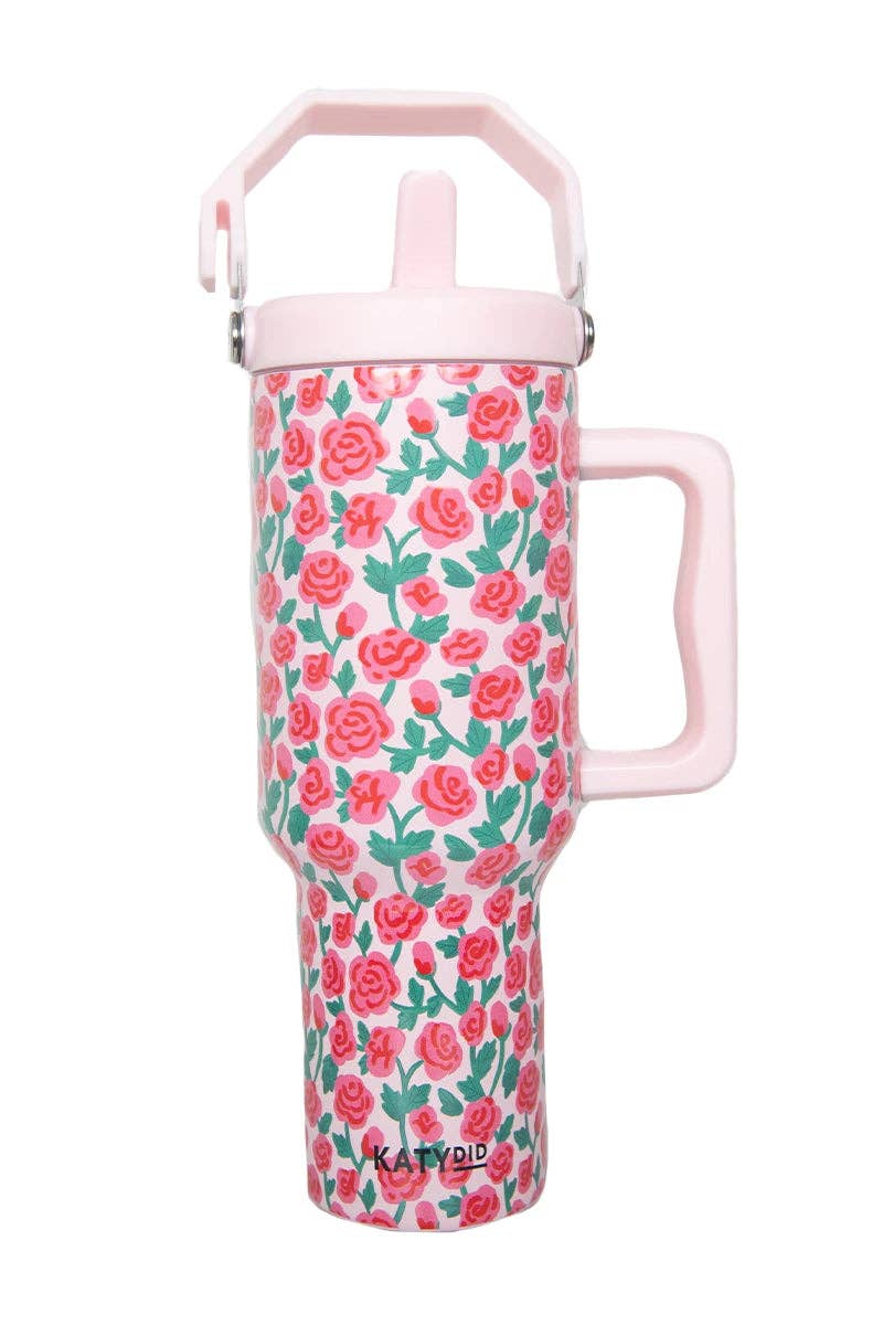 Whimsical Roses Stainless Steel Tumbler College Grads