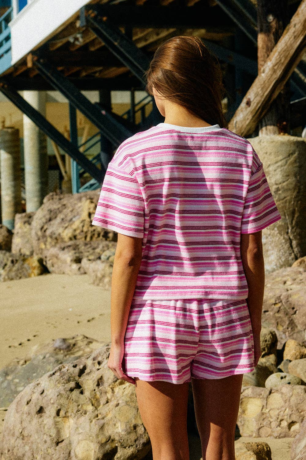 Striped Crop T-shirt Top