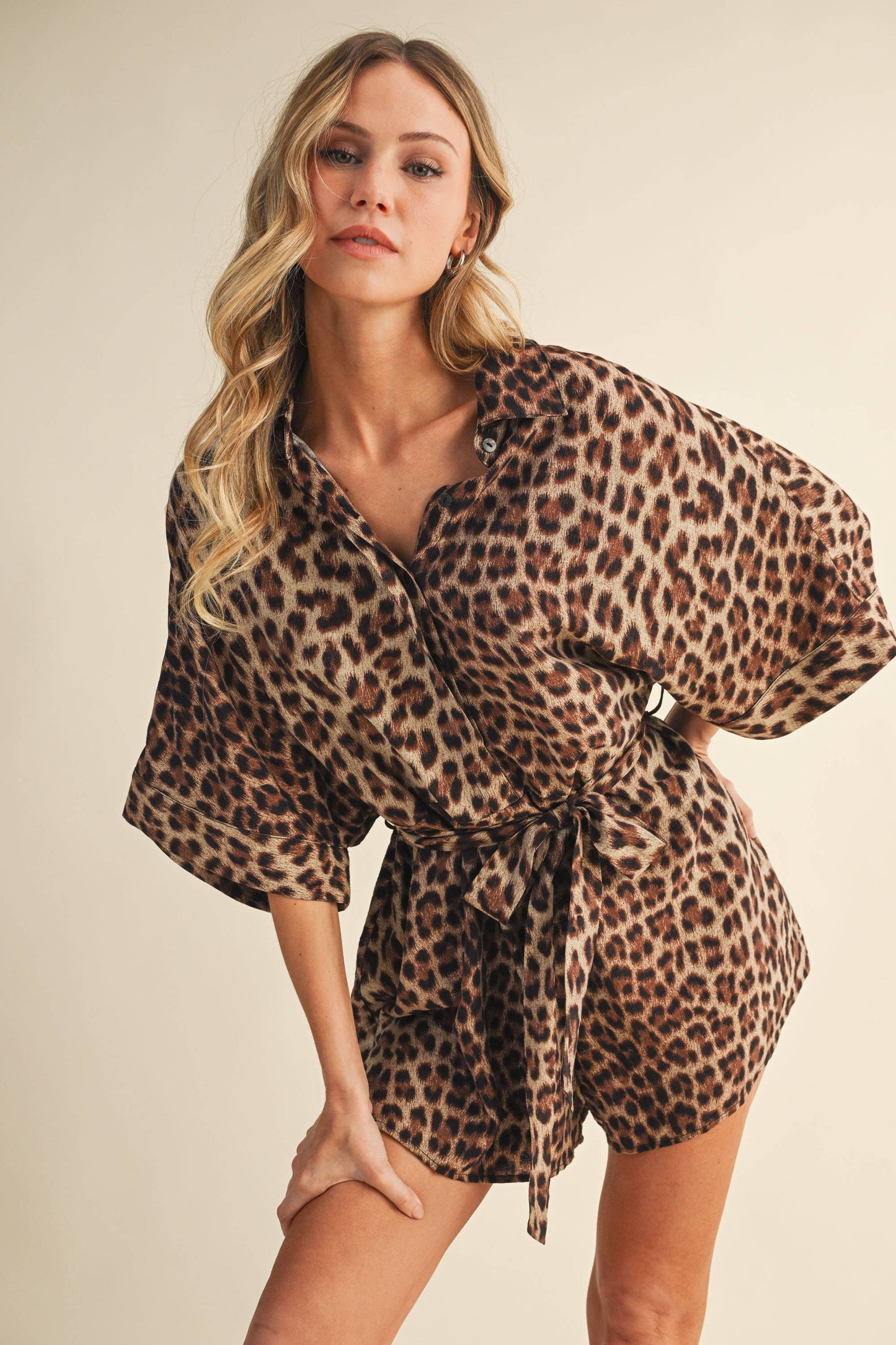Leopard Print Romper