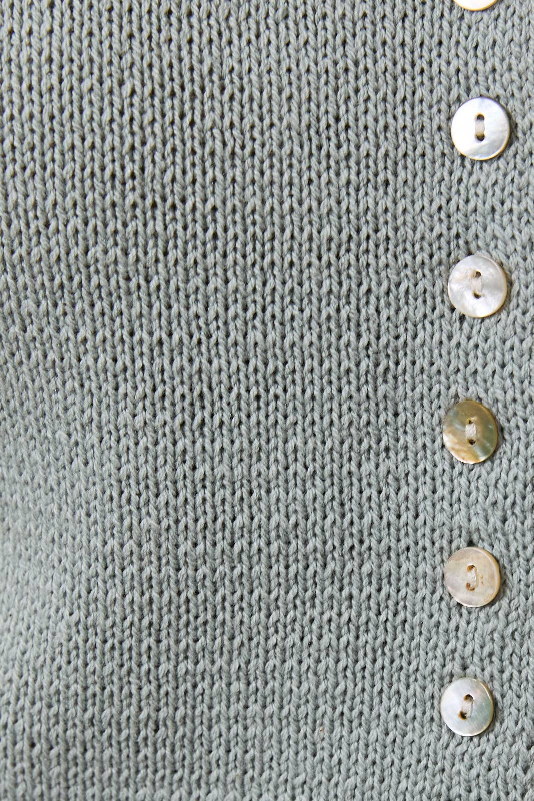 CAP SLEEVE ROUND NECK BUTTON DOWN SWEATER TOP