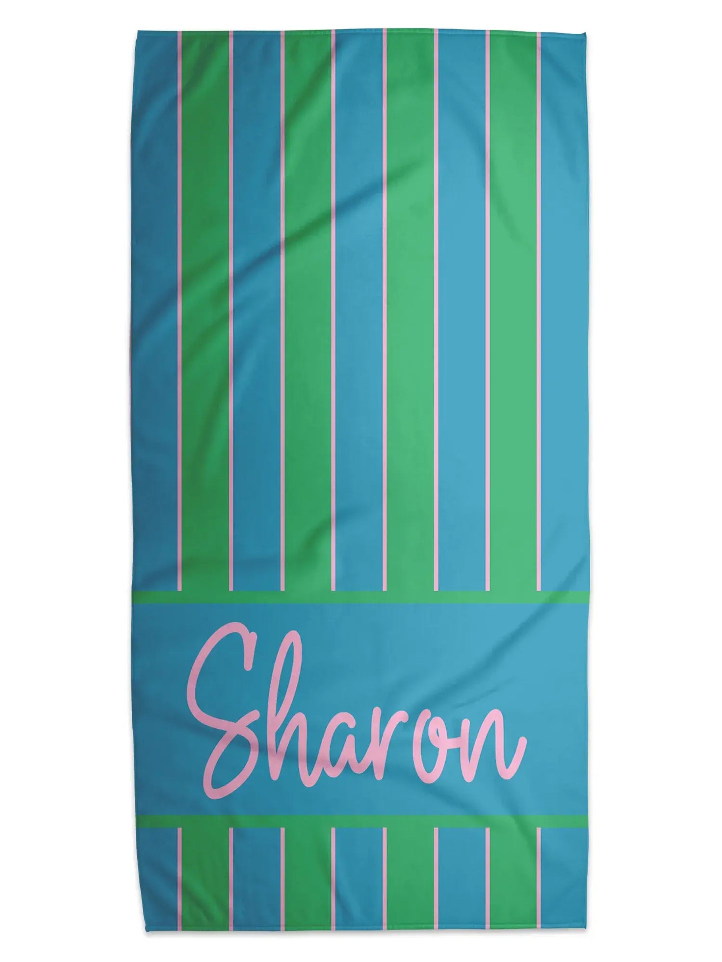Classic Cabana Stripe Personalized Beach Towel