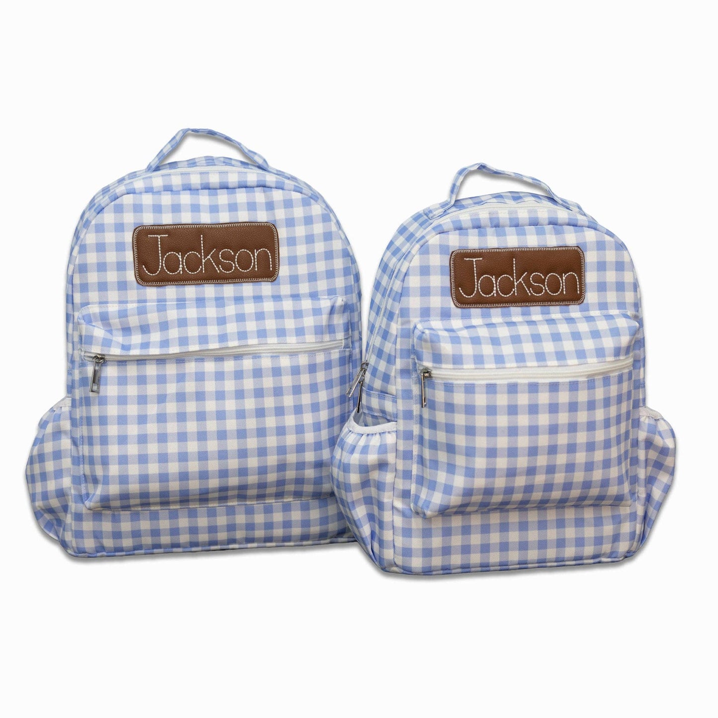 Boys Backpack - Blue Gingham