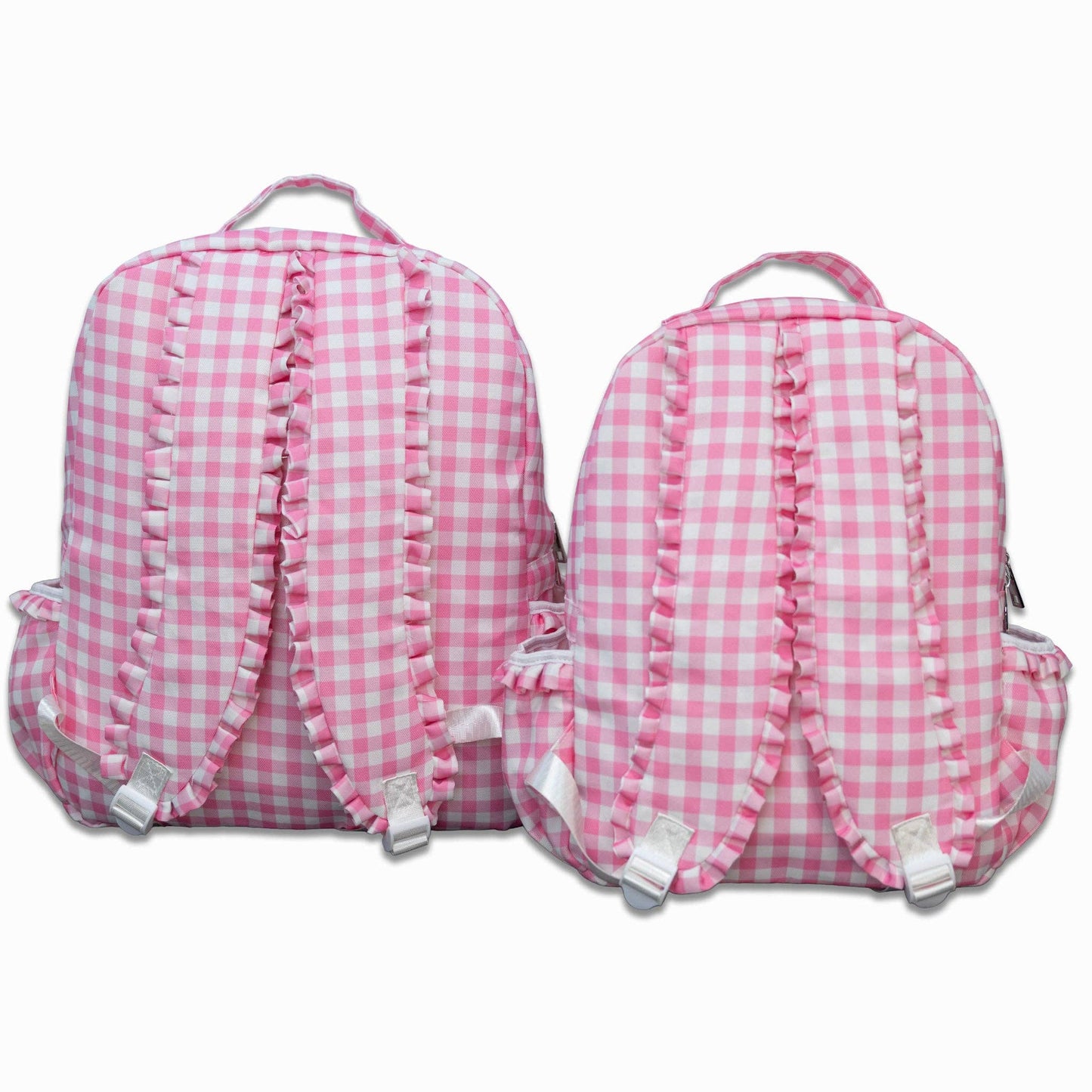 Girls Backpack - Pink Gingham