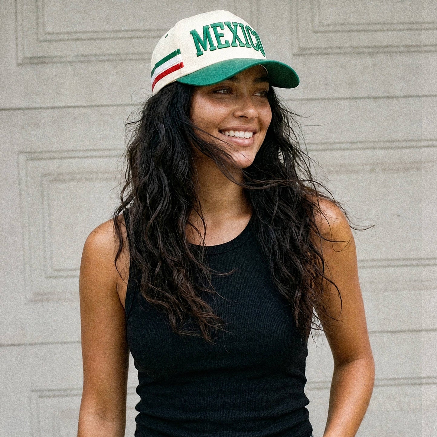 C.C 3 Lines Flag Letter on Two Tone Trucker Hat