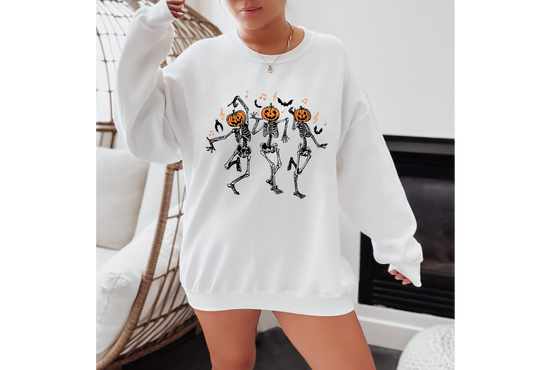 Dancing Pumpkin Skeletons Sweatshirt