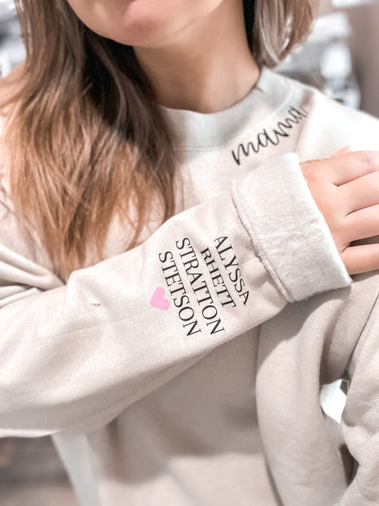 Mama - Personalized Sleeve Sweatshirt