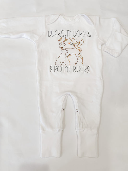 Ducks, Trucks & 8 Point Bucks Embroidered Tee