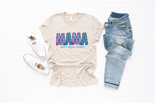 Floral Mama Tee - Personalized