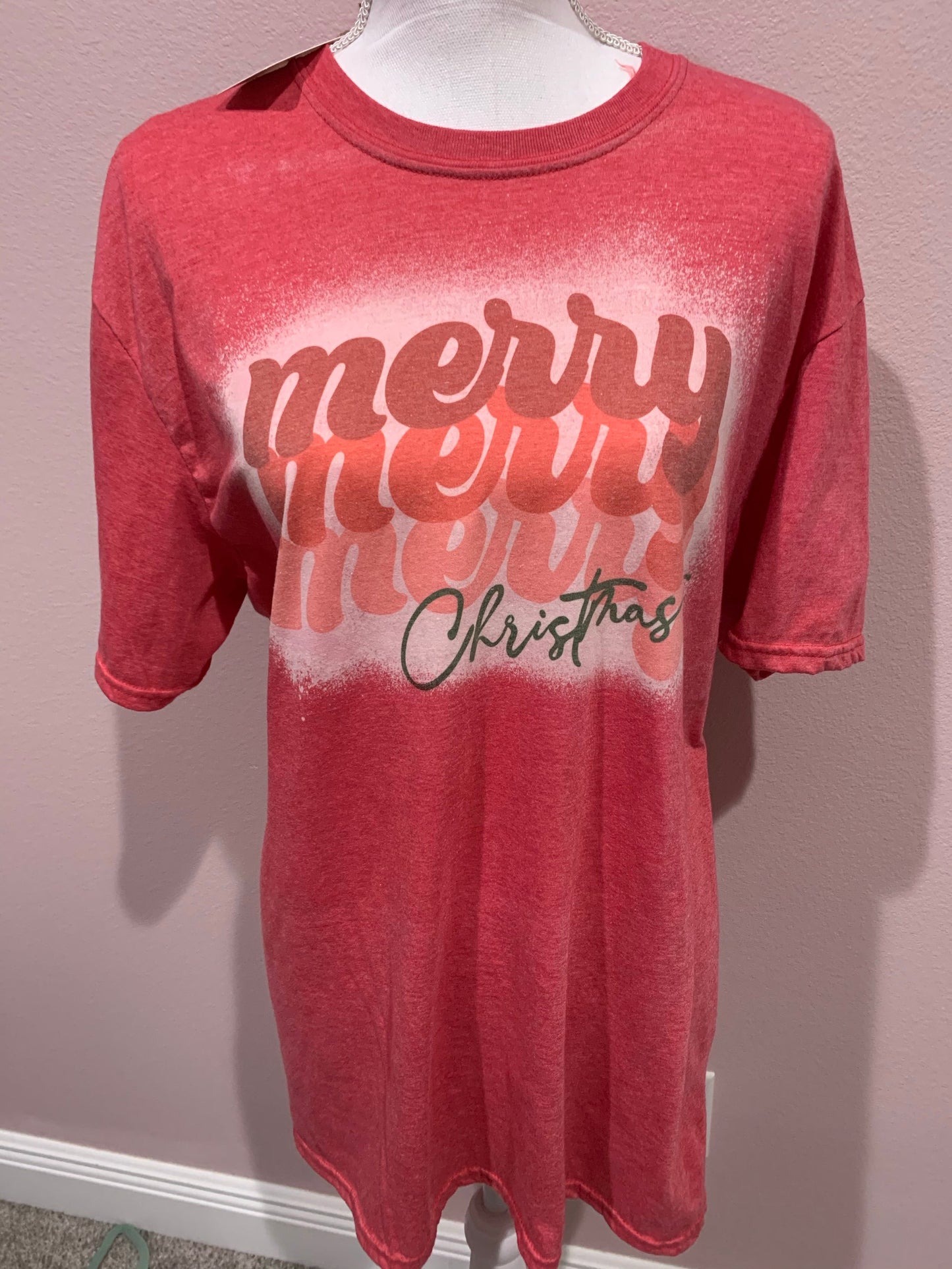 Stacked Merry Christmas Short Sleeve Tee