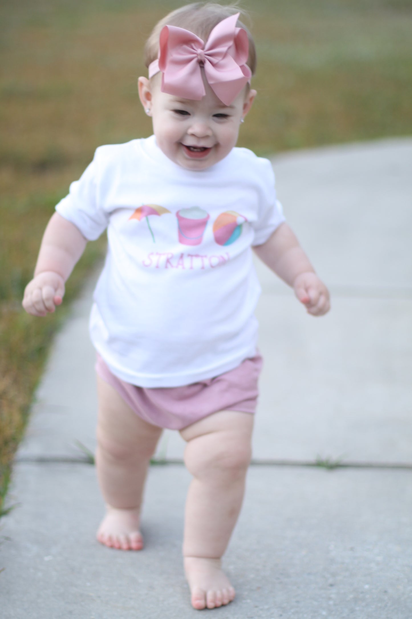 Personalized Beach Trio Tee - Girl