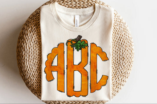 Pumpkin Monogram Tee