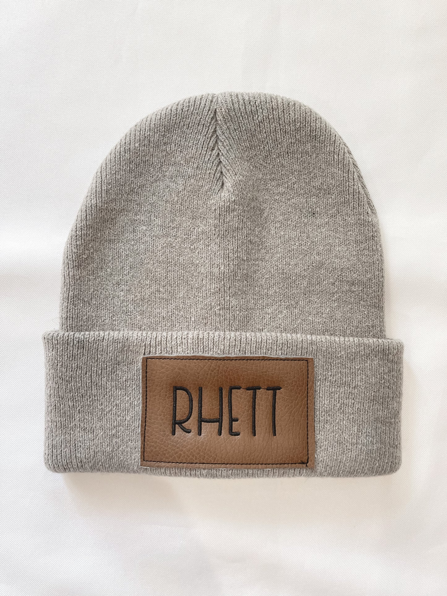 Leather Patch Beanies