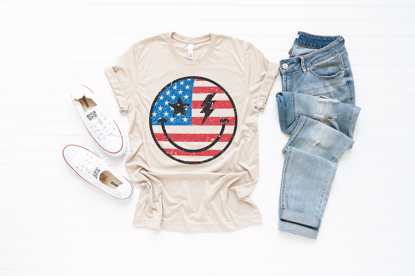 Patriotic Smiley Tee