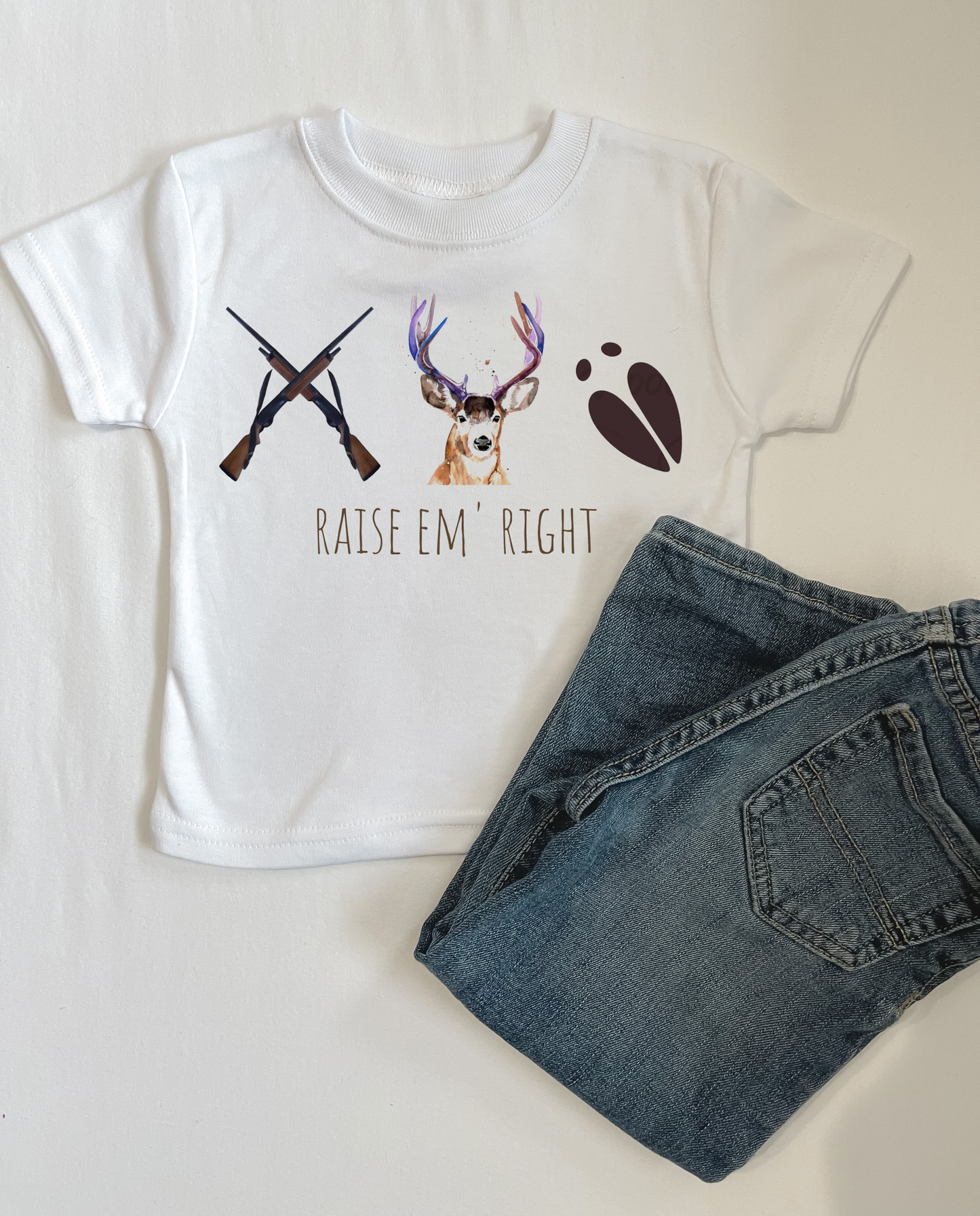 Deer Hunting - Raise Em Right Tee