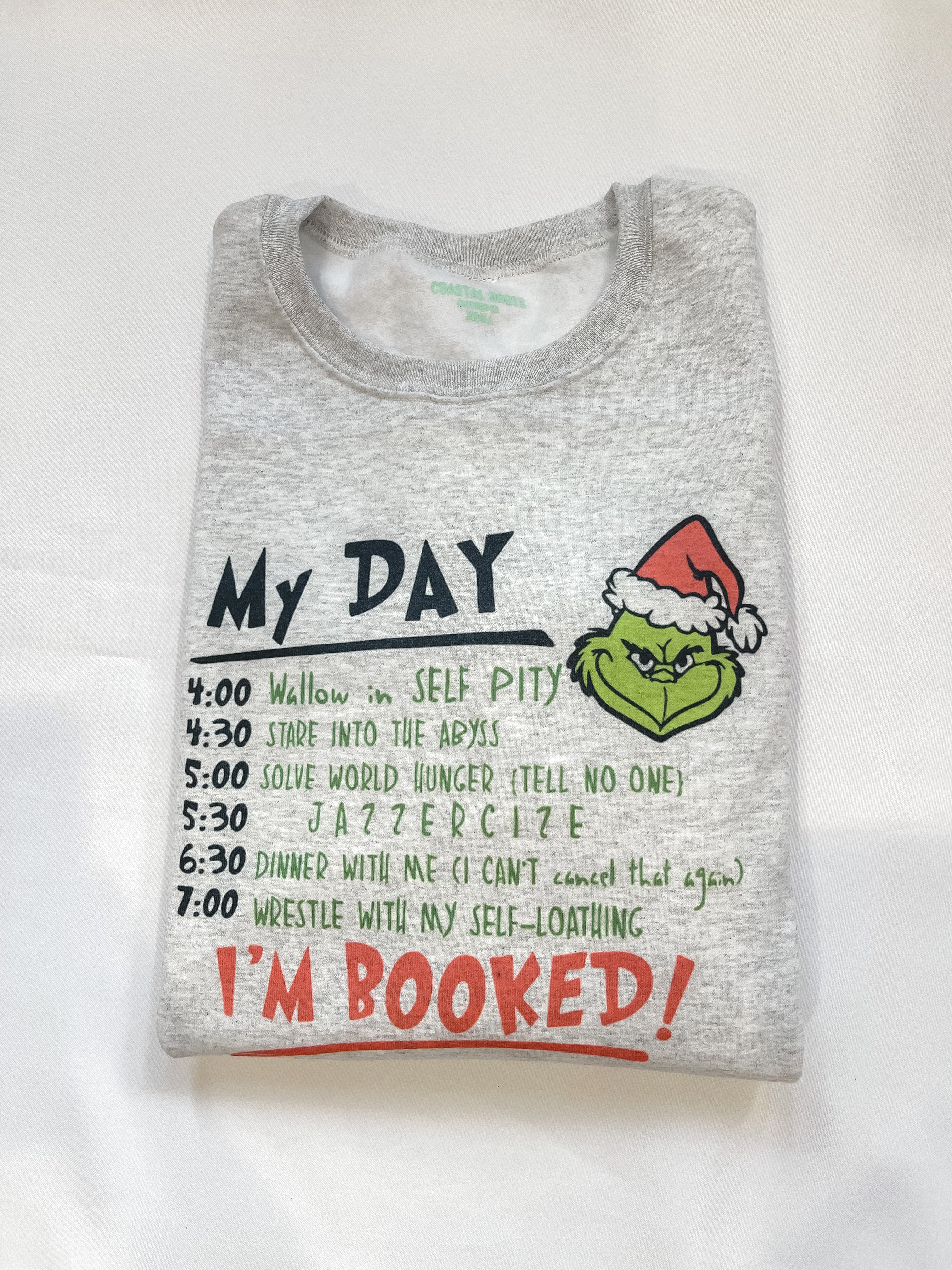 Grinch schedule sweatshirt on sale