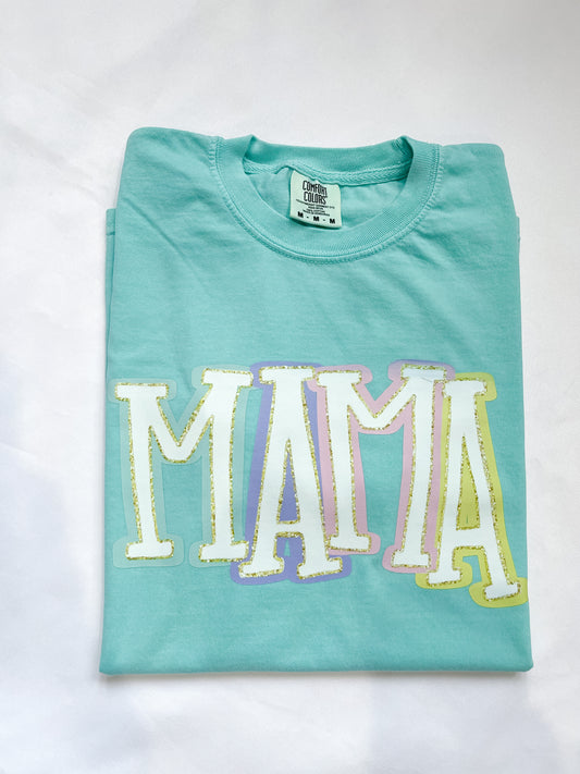 Faux Patch Mama Tee