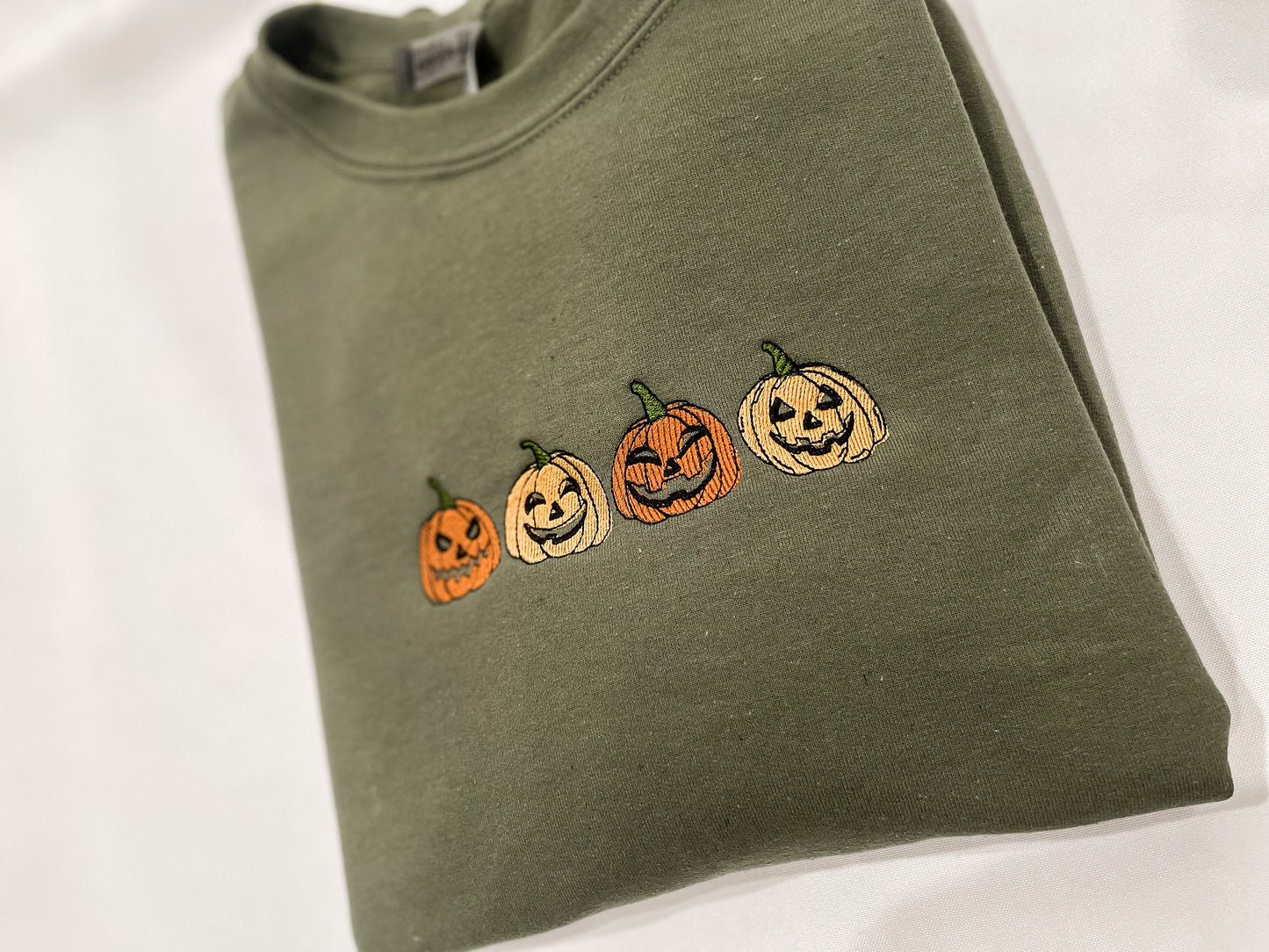 Embroidered Pumpkin Sweatshirt