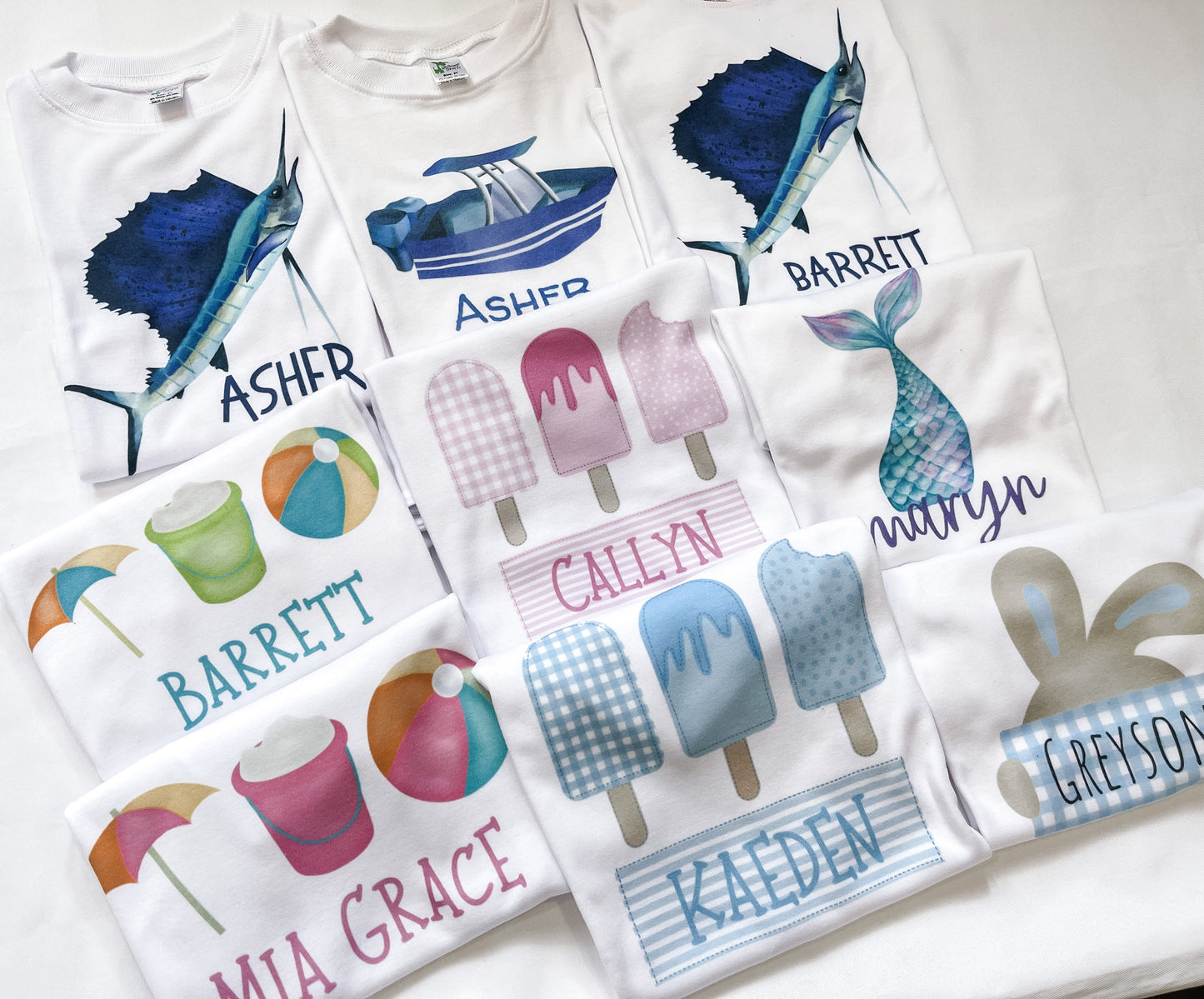 Personalized Beach Trio Tee - Girl