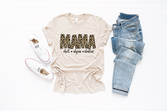 Leopard Mama Tee - Personalized